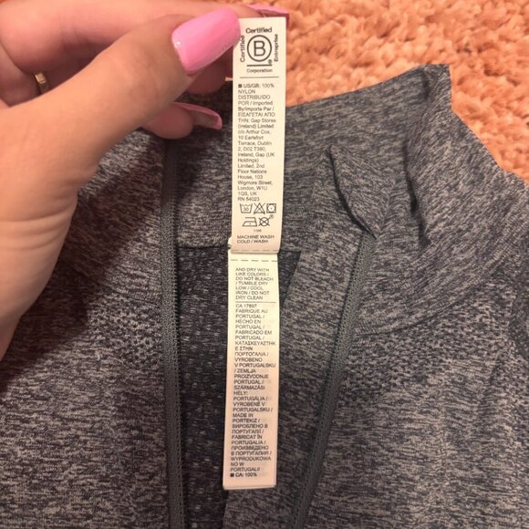 Athleta Momentum Heather 1/2 Zip Women's XS Dark Gray Track Jacket Long Sleeve - Picture 3 of 4